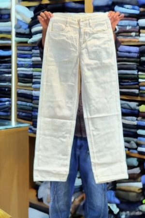 Effortless Style: Beige Baggy Denim Jeans with High-Rise Waist 👖🤎